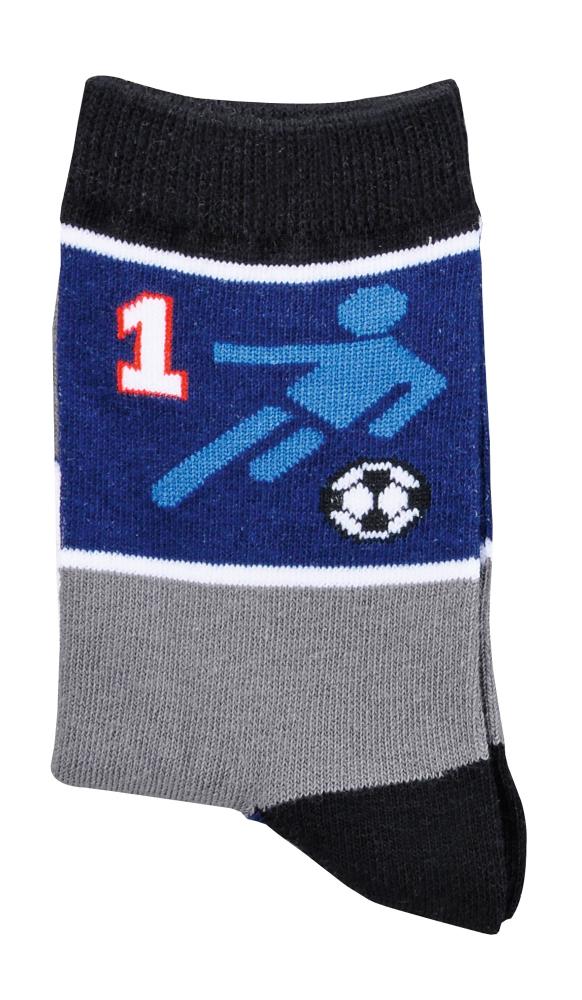 Anti-Rutsch-Socken "Fussball" NEU mit Namen für Kinder -  marine